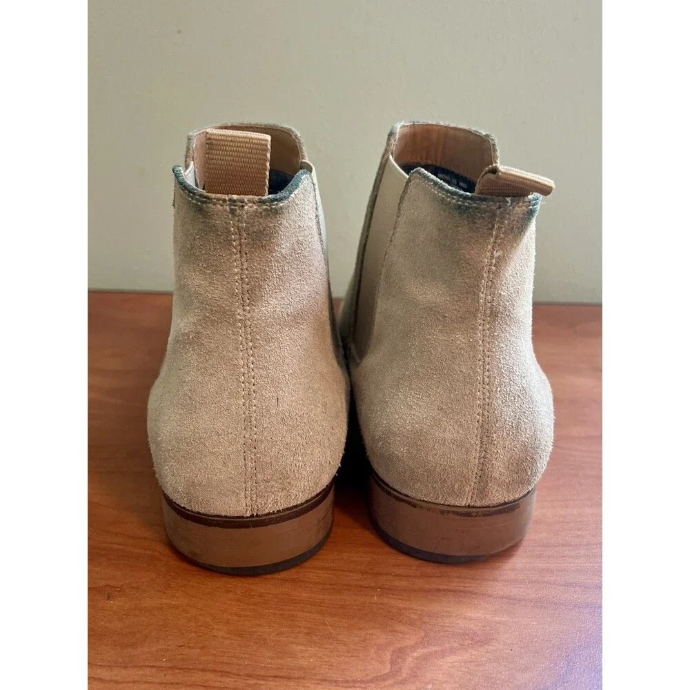 Sonoma Mens 13 Medium Tan Chelsea Boots Pull On Casual Faux Suede Shoes